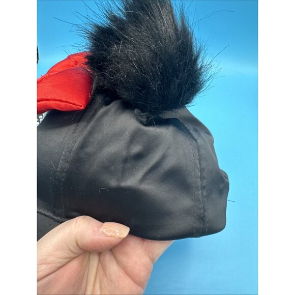 Disney Parks Black sparkle Minnie Mouse cap Hat with Red Bow Custom Name “Ava” - Picture 5 of 7